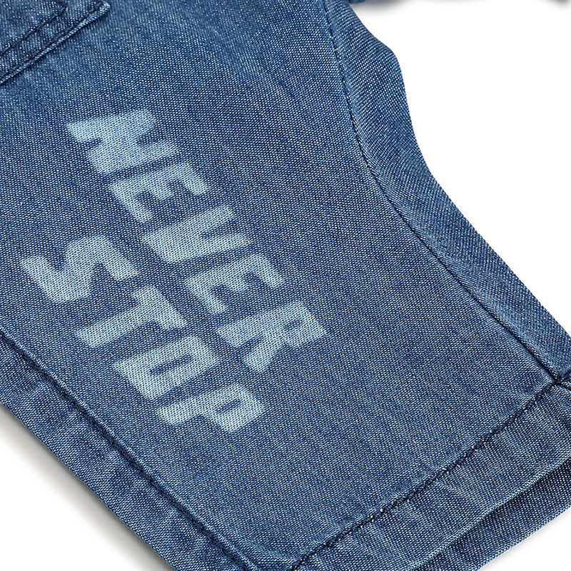 Boys Medium Blue Typography Jeans image number 3